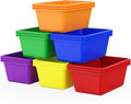 Dcocdeely 18 Pcs Plastic Classroom Bins, Book Toy Storage Bin Small Cubby Bins Stackable Storage Organizer Containers for Office