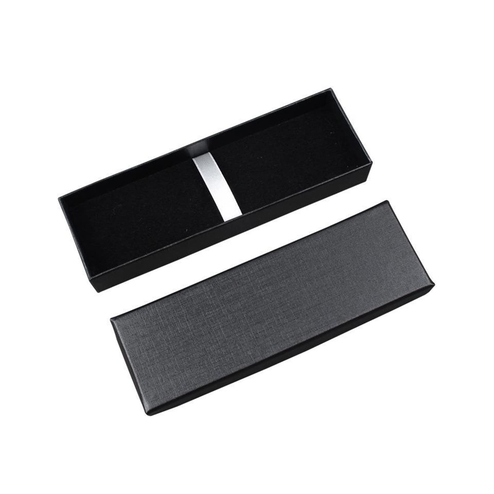 Zhi Jin 5Pcs Luxury Black Jewelry Ballpoint Pen Gift Box With Cushion Pencil Boxes Empty Bulk Case Collection Set For Business B