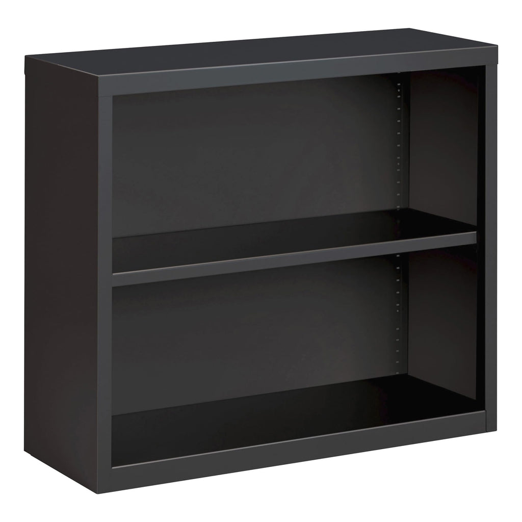 Lorell Fortress Series Charcoal Bookcase, 34.5" X 13.6" X 30"