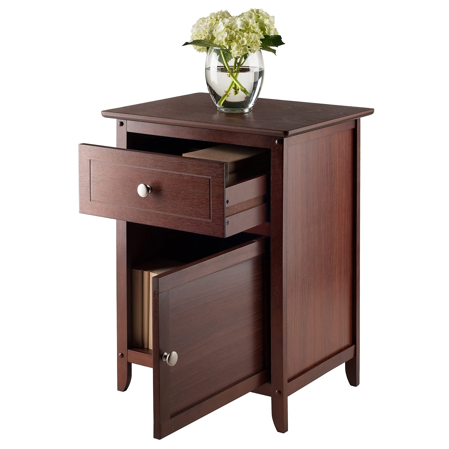 Winsome Wood Eugene Accent Table, Walnut, FURNITURE