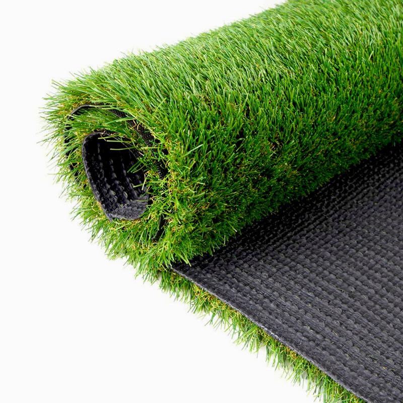 Shnosu Artificial Grass Rug 5Ftx8Ft Fake Grass Indoor Outdoor, 1.38' Pile Height Realistic Synthetic Grass Astroturf With Drain