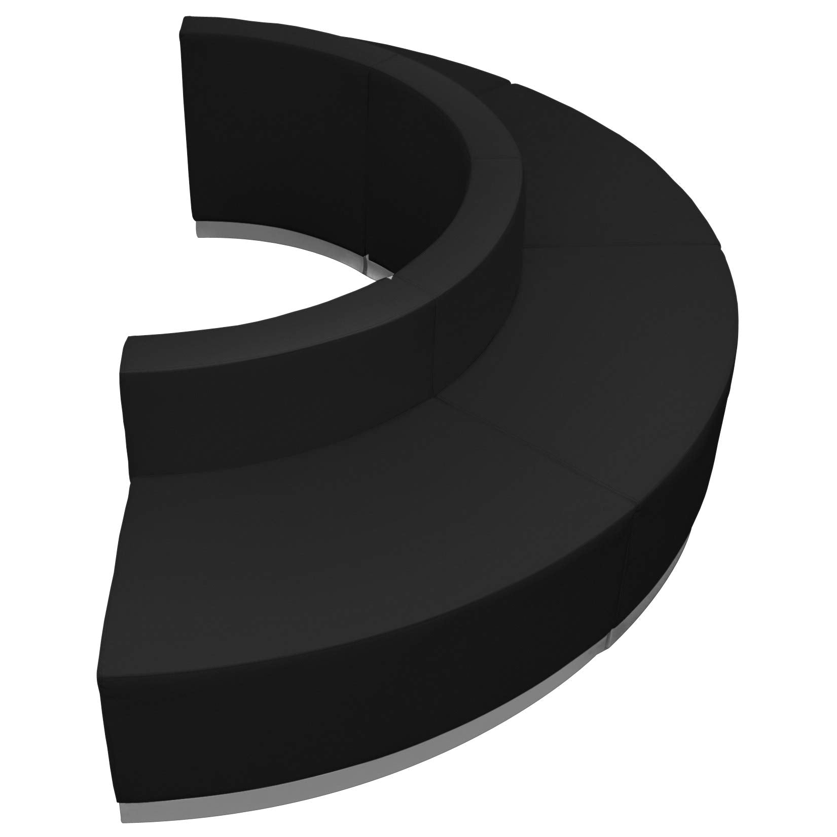 Flash Furniture HERCULES Alon Series Black LeatherSoft Reception Configuration, 4 Pieces