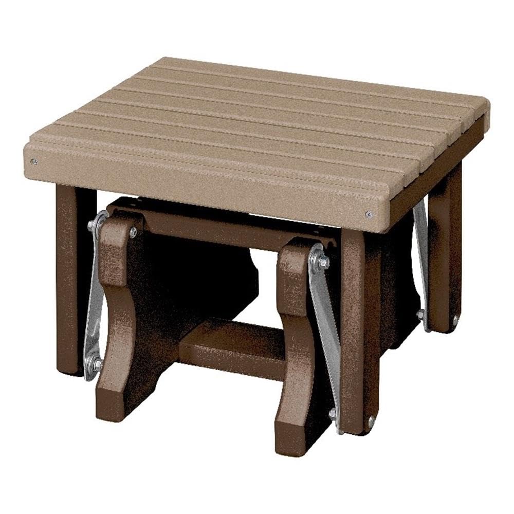 American Furniture Classics Model 601Wwtb Gliding Ottoman In Weatherwood And Tudor Brown, Made In Usa
