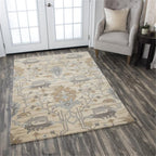 Rizzy Home Alora Decor Liberty 8' X 10' Motif Beige/Gray Blue/Gray/Cream/Lt. Brown Rug