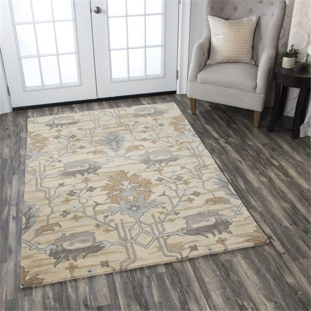 Rizzy Home Alora Decor Liberty 8' X 10' Motif Beige/Gray Blue/Gray/Cream/Lt. Brown Rug