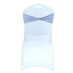 Mds Pack Of 10 Spandex Chair Sashes Bow Sash Elastic Chair Bands Ties Without Buckle For Wedding And Events Decoration Spandex Slider Sashes Bow - Baby Blue