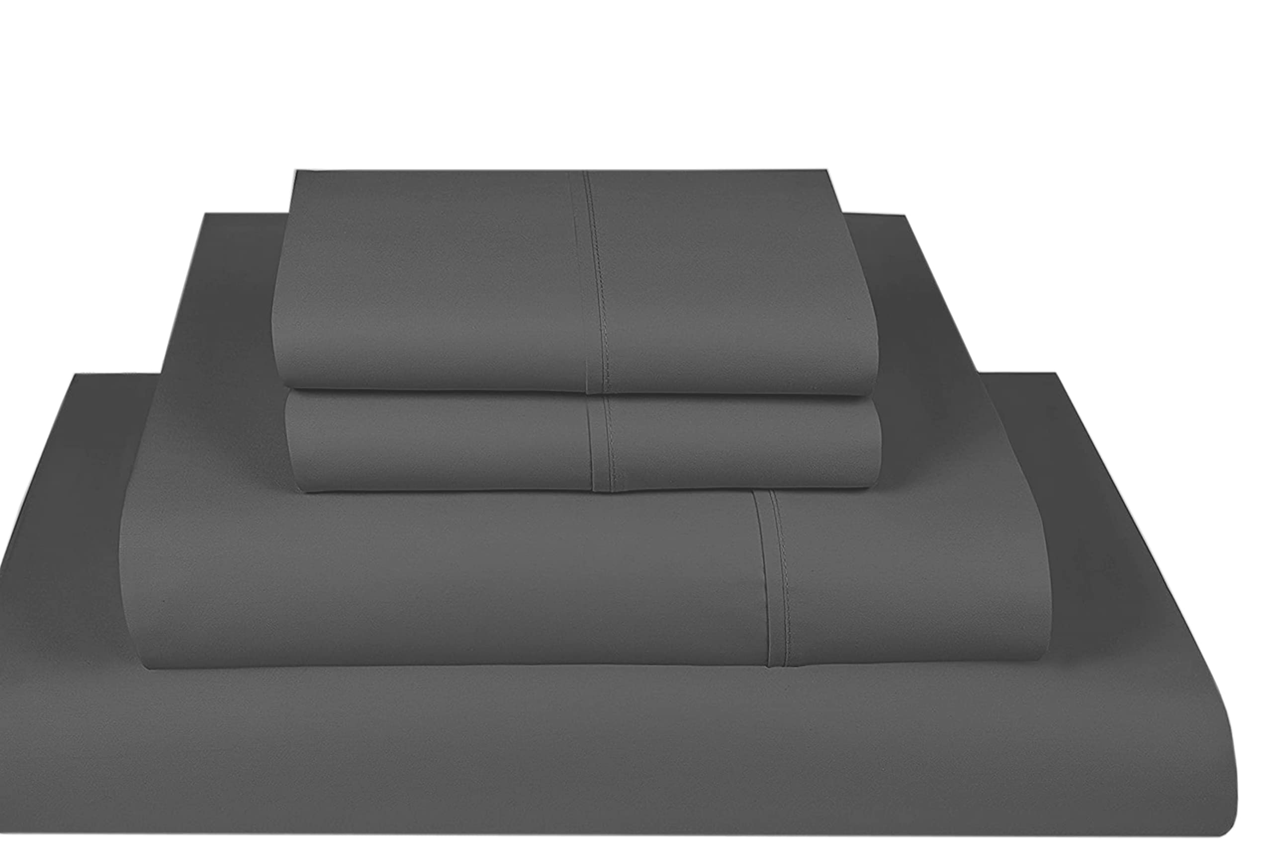 Egyptian Cotton Queen Sheets Deep Pocket Solid Pattern 1000 Thread Count Hotel Luxury 1 Flat, 1 Fitted Sheet & 2 Standard Size P