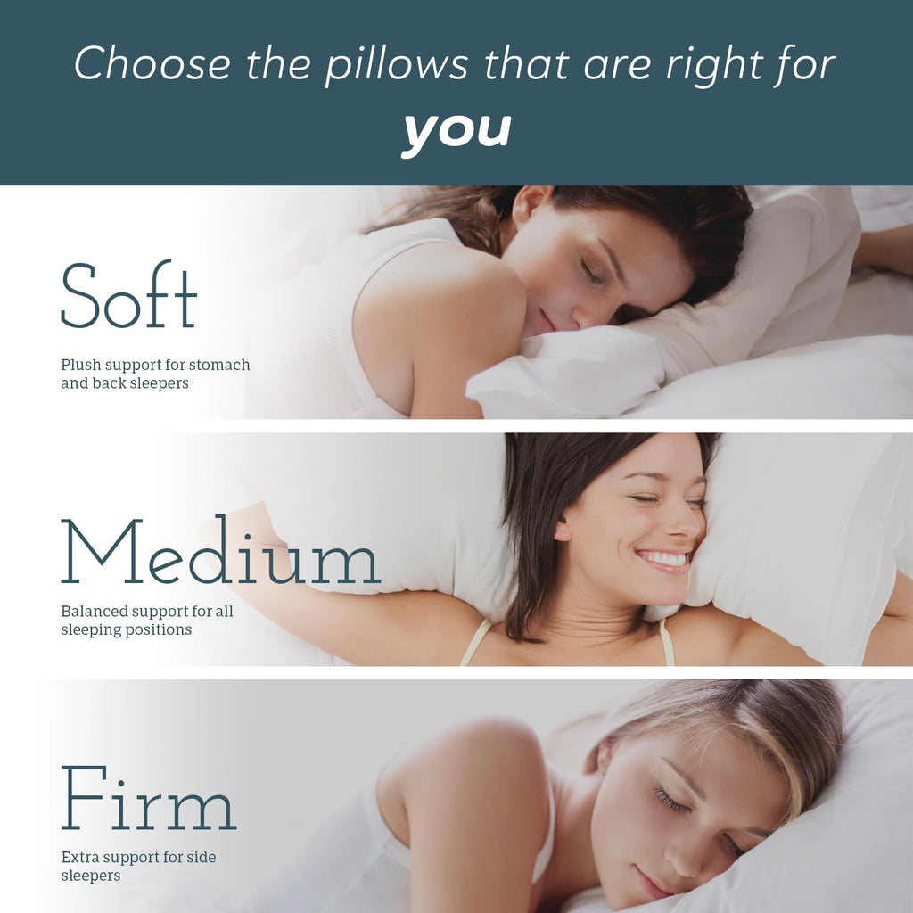 Digital Decor Set Of 2 100% Cotton Hotel Pillows - Made In Usa Hypoallergenic Pillows With Down Alternative Fiber Fill For Side