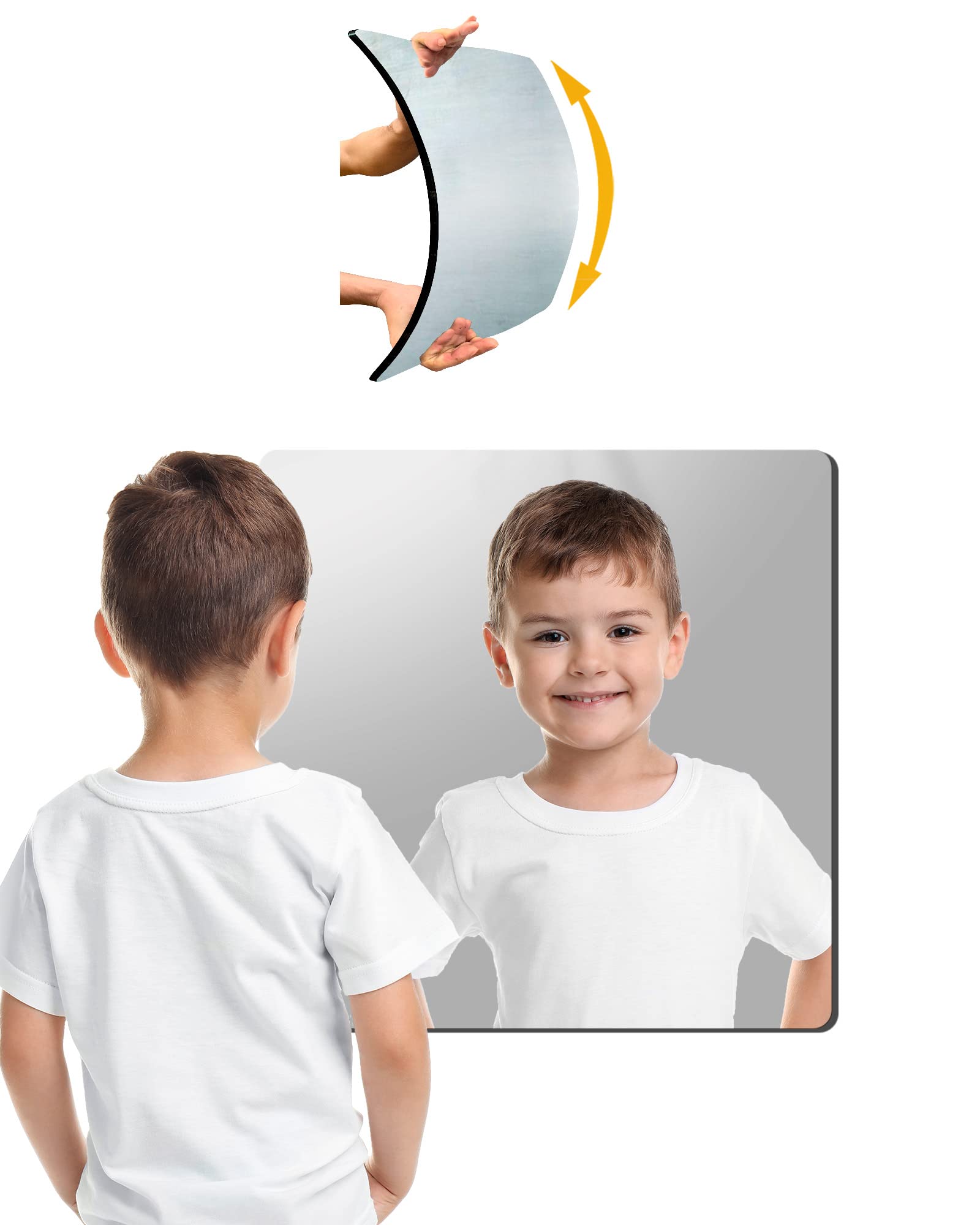 UNBREAKABL MIRO Unbreakable Plexiglass Acrylic Mirror for Kids,1 PCS 8x8,Shatterproof Safe Mirror for Wall,Used for Hand Makeup 