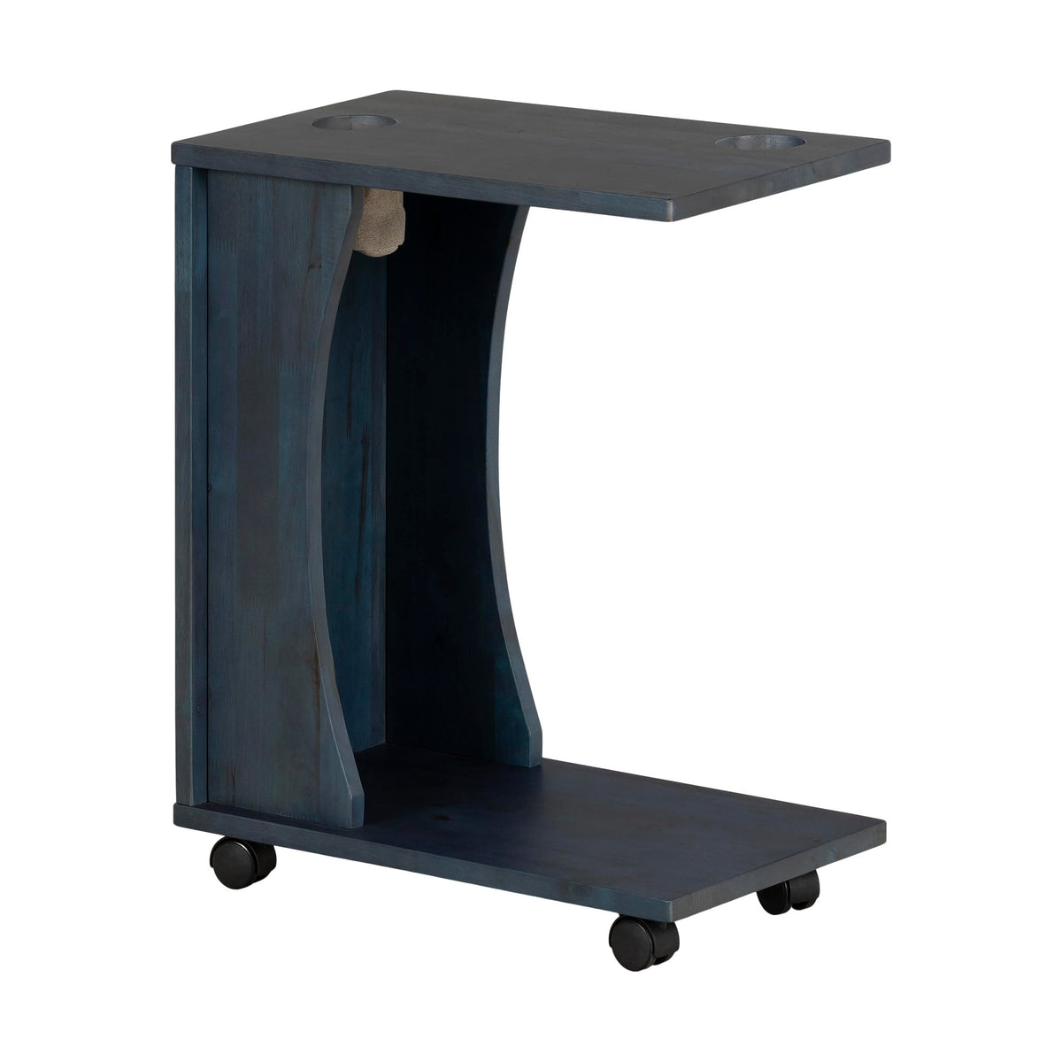 South Shore Kodali Mobile Side Table for Laptop, Rectangular, Blue