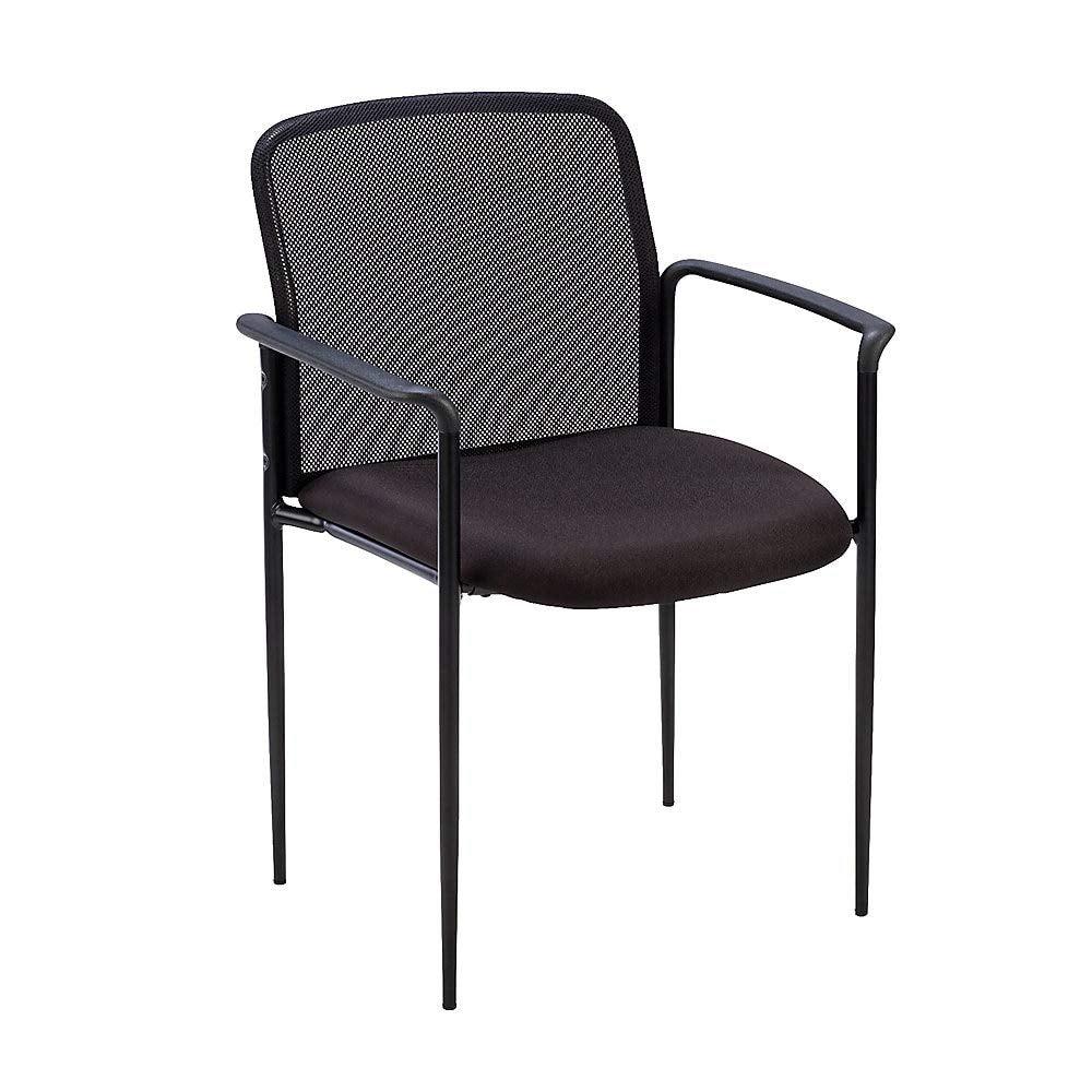 Lorell Reception Side Chair, 23-3/4 by 23-1/2 by 33-Inch, Black