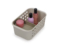 Joseph Joseph Easystore  Bathroom Essentials Storage Basket Organiser With Moveable Tray, Ecru, Small