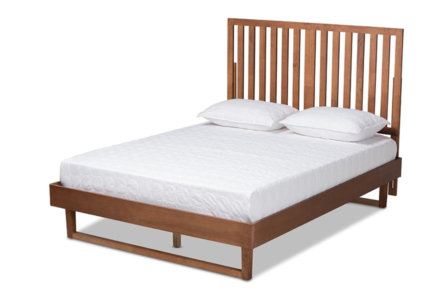 Baxton Studio Marin Brown Finished Wood Queen Size Platform Bed