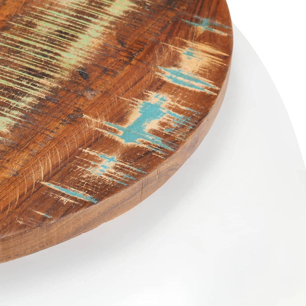 vidaXL Coffee Table White 26.8&quot;x26.8&quot;x11.8&quot; Solid Reclaimed Wood