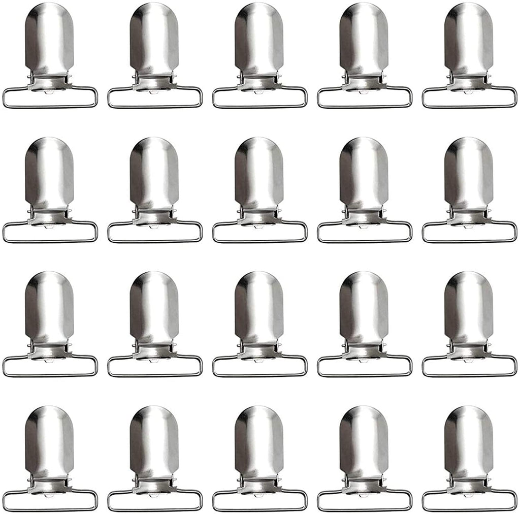RayTour 20 Pieces Men Suspender Clips Heavy Duty Bed Sheet Fasteners Clips Sheet Straps Holder Fasteners Clips