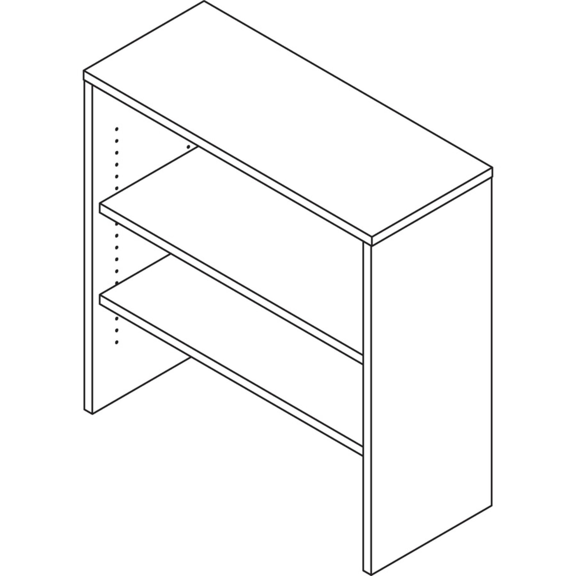 Lorell Essentials Walnut Laminate Stack-on Bookshelf, 36" x 15" x 36"