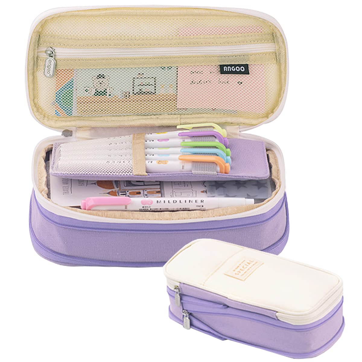 Ehope Big Capacity Pencil Pen Case Office College School Large Storage High Capacity Bag Pouch Holder Box Organizer For School S