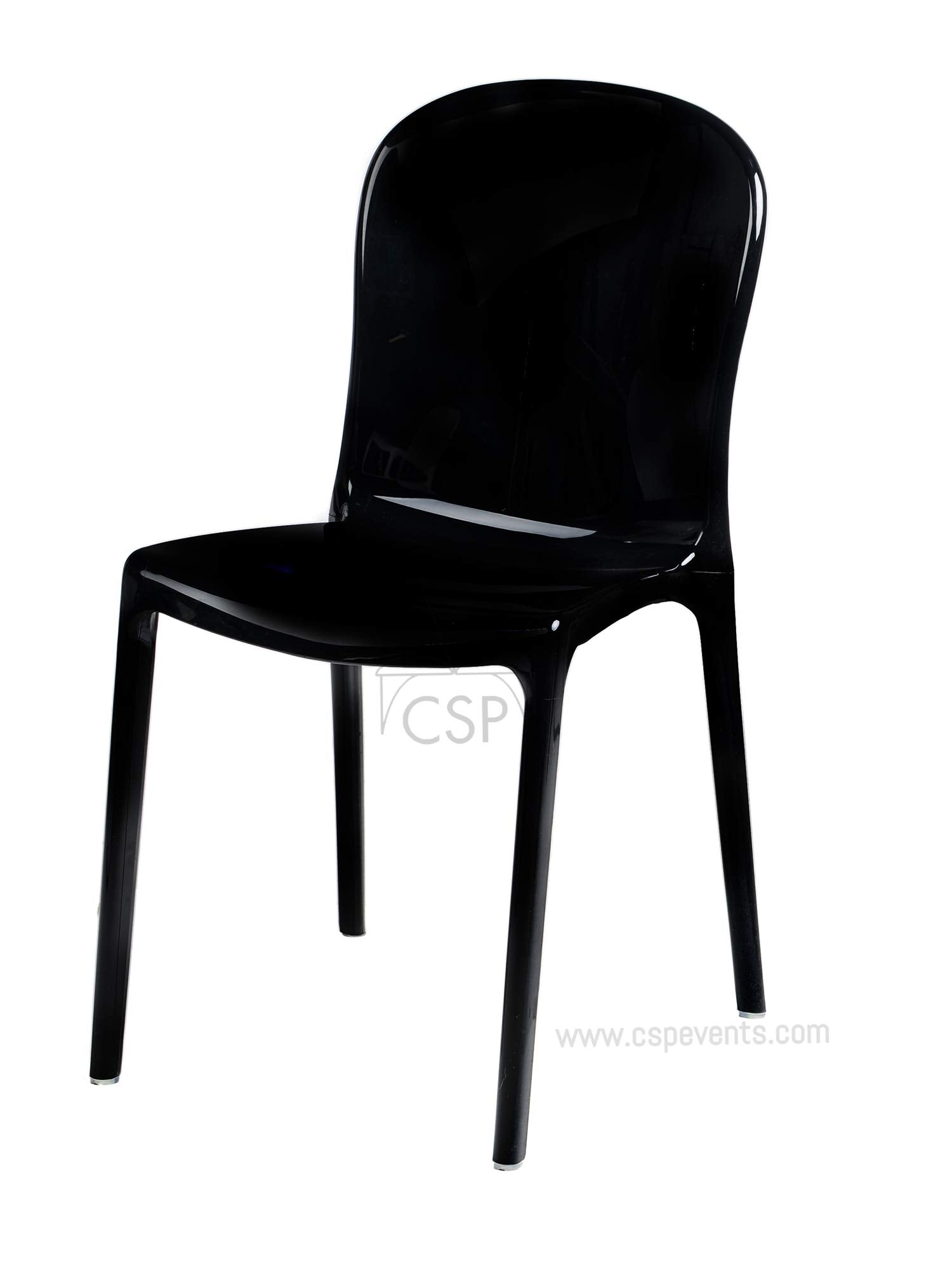 Commercial Seating Products Polycarbonate Genoa Chairs, Black