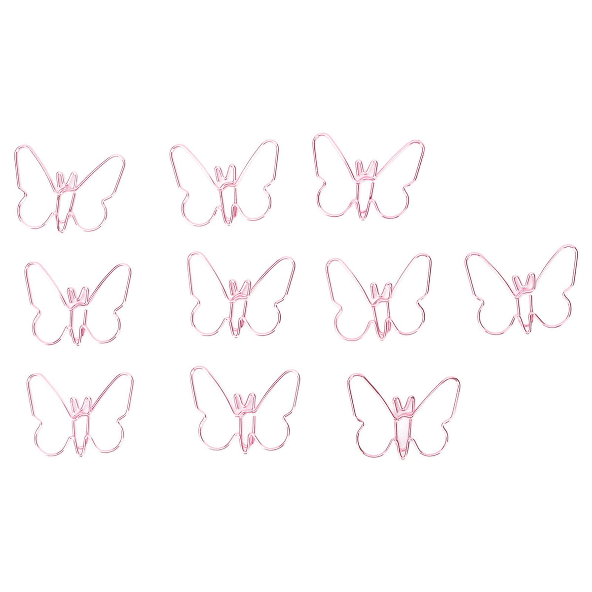 100 Pcs Shaped Paper Clips Portable Paperclip Butterflies Shape Metal Cute Light Portable Office Clips For Document