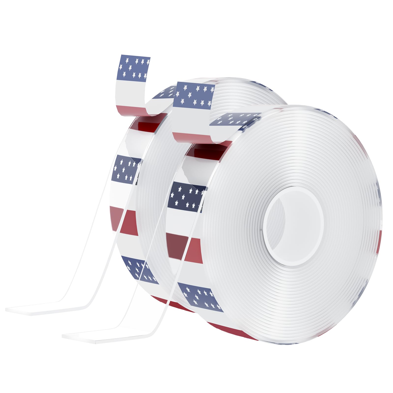 Lancord Double Sided Tape Heavy Duty (2Pcs, Total 40Ft), Clear Mounting Adhesive Tape For Home Office (20Ft X 1/2'+ 20Ft X 1')