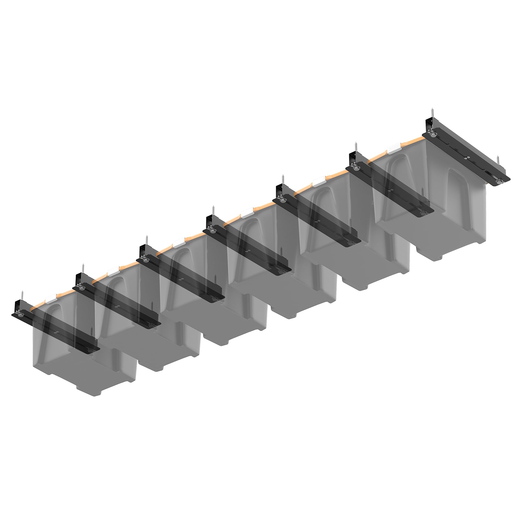 Ultrawall Overhead Garage Storage Racks For Bins, Ceiling Storage Rack Garage Hanging Organizer For Totes With Adjustable Width,