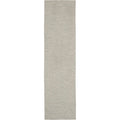 Nourison Positano Indoor/Outdoor Light Grey 2'2' X 8' Area Rug, Easy Cleaning, Non Shedding, Bed Room, Living Room, Dining Room
