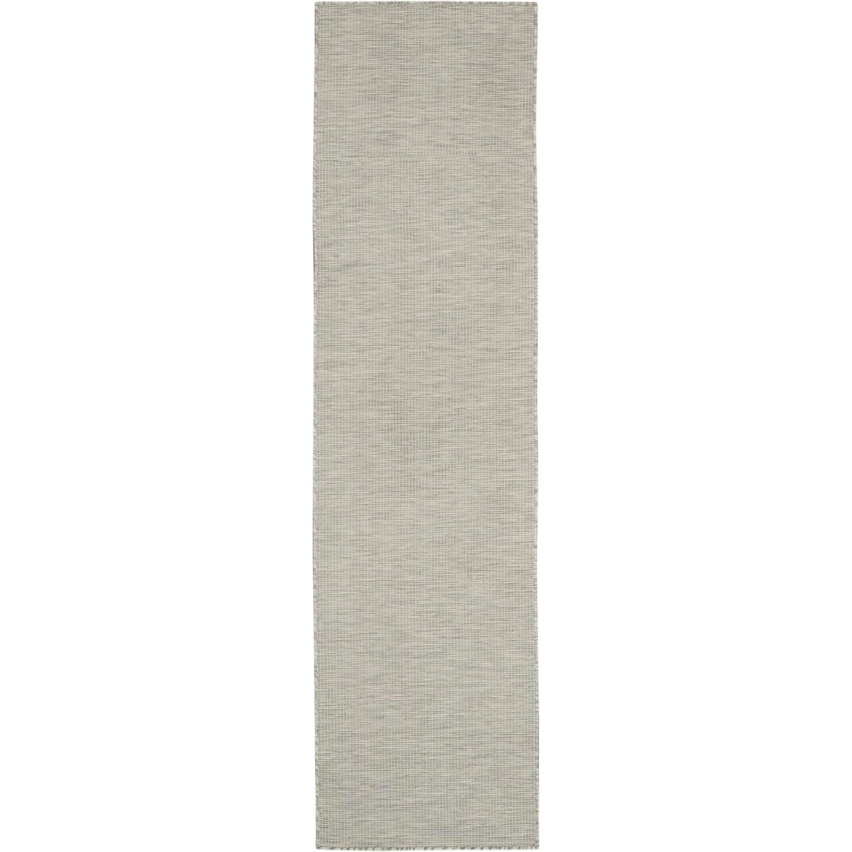 Nourison Positano Indoor/Outdoor Light Grey 2'2' X 8' Area Rug, Easy Cleaning, Non Shedding, Bed Room, Living Room, Dining Room