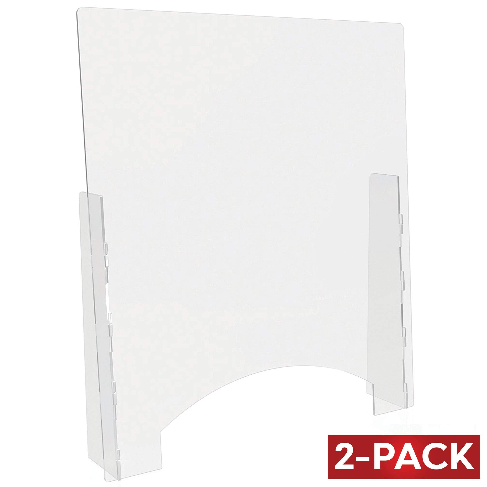 Counter Top Barrier With Pass Thru, 31.75&quot; X 6&quot; X 36&quot;, Acrylic, Clear, 2/Carton