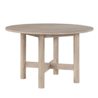 Steve Silver Furniture Gabby Round Dining Table, Contemporary/Modern Design, 48-Inch Round, Dining Room, Seats up to 4, Tubular Legs, 48" W x 48" L x 30" H, Washed Oak