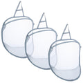 HJZHII 3 Pack Mesh Hanging Laundry Hamper, Small Foldable Laundry Baskets