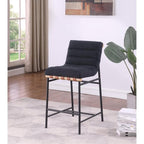 LILOLA LIVING Lahni Counter Height Chair Black Boucle Fabric 18"W