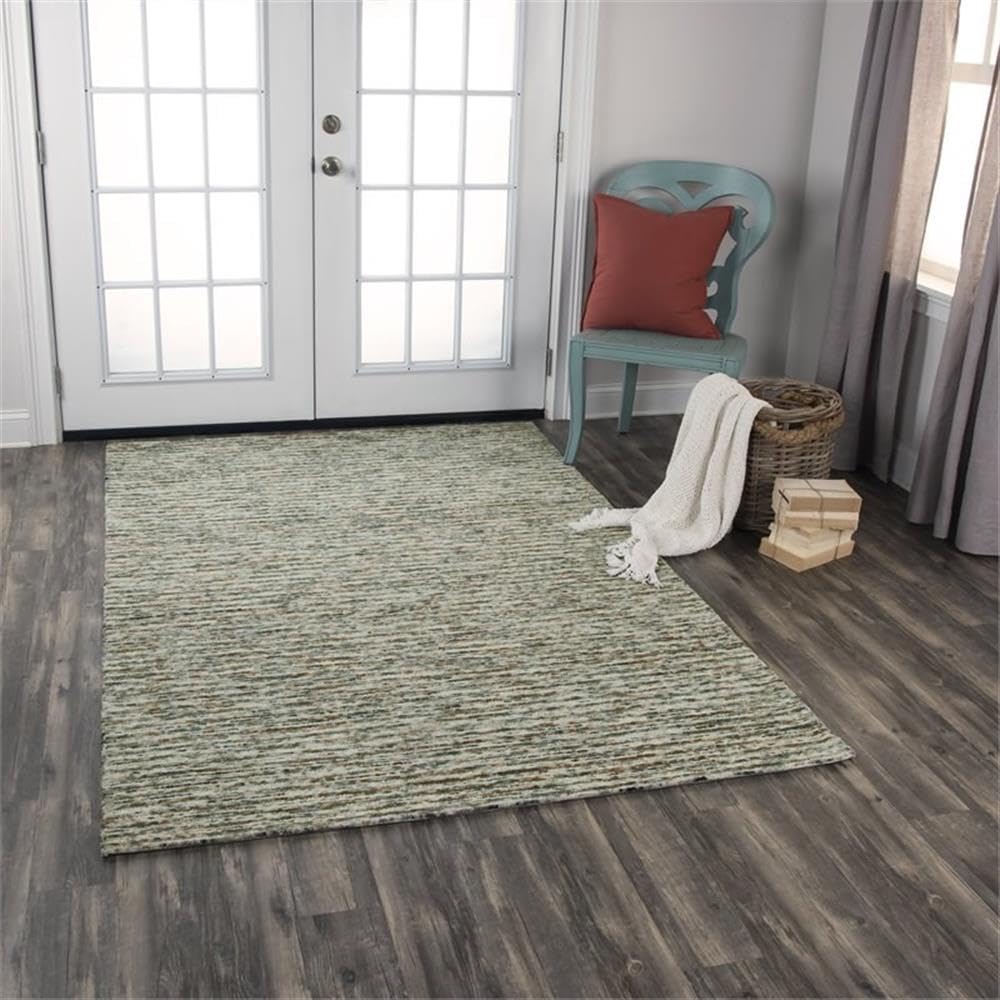 Rizzy Home Alora Decor Laine 5'X7'6" Stripes Beige/Gray/Rust/Blue Hand-Tufted Area Rug