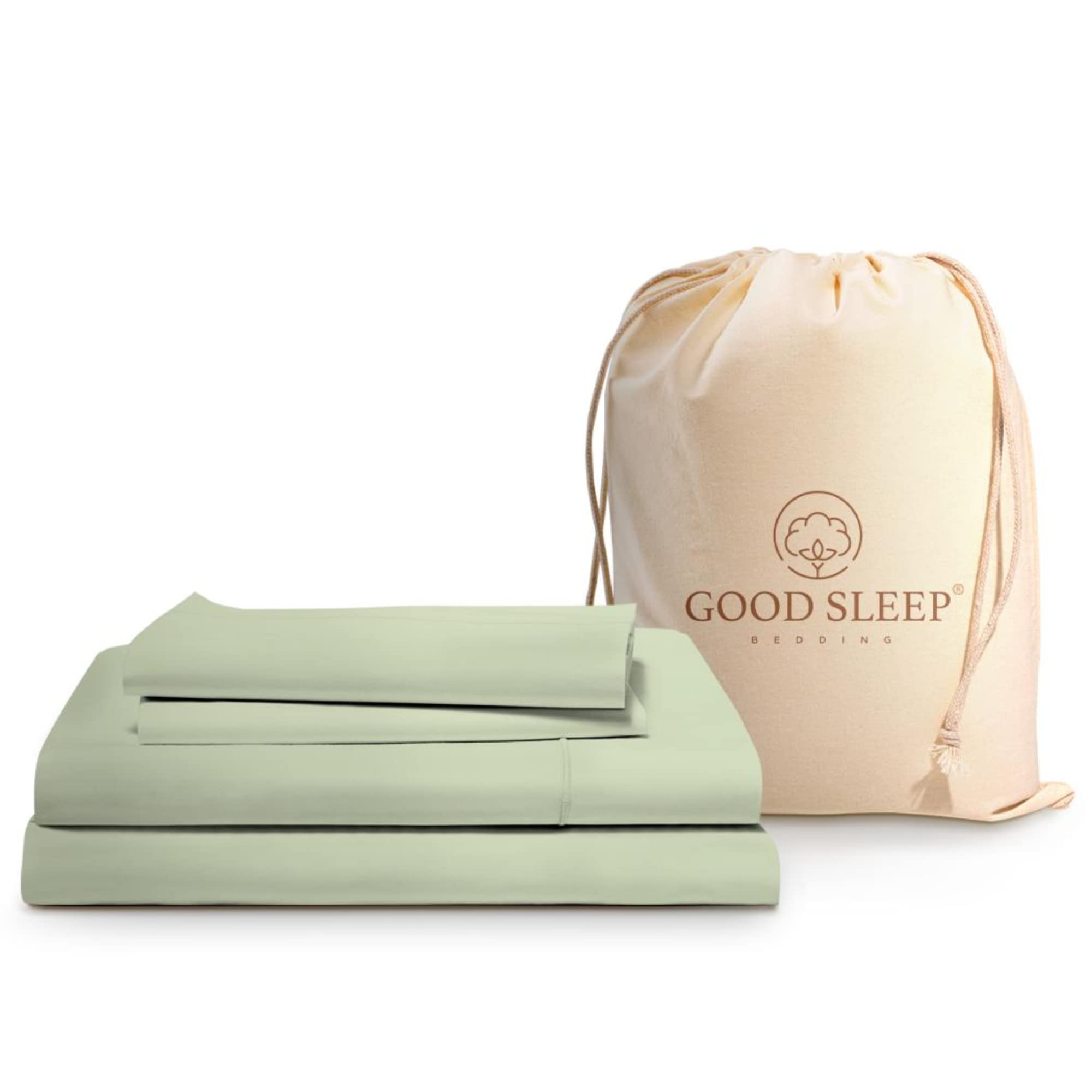 Sage Full Size Bed Set 4 Pc - 1000 Tc Egyptian Cotton Sheets, Soft Comfy Double Bed Set, 16 Inch Deep Pocket - 1 Fitted Sheet, 1