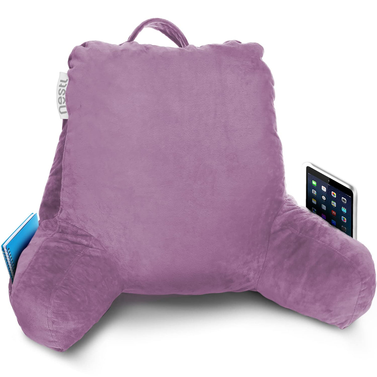 Nestl Reading Pillow Standard Bed Pillow, Back Pillow For Sitting In Bed Memory Foam Chair Pillow, Reading & Bed Rest Pillows La