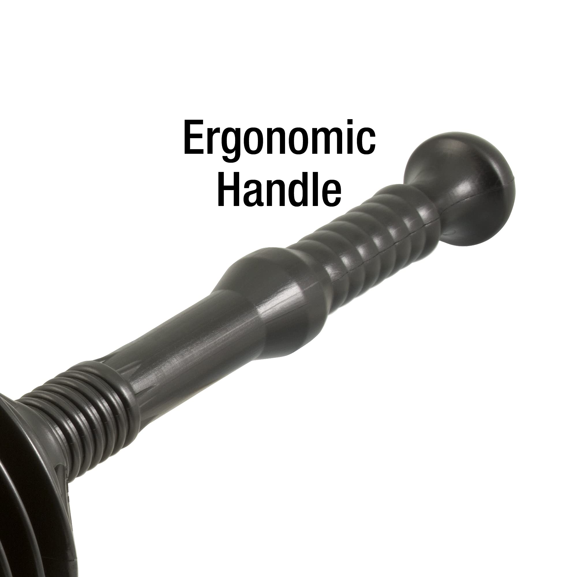 PlumbCraft Heavy Duty Toilet Plunger, Bellows Style, Black - Effortlessly Clears Stubborn Blockages