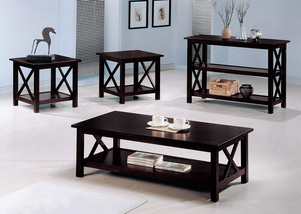 Coaster Home Furnishings 2-Shelf Entryway Console Table Living Room Sofa Table Mission Farmhouse Style Engineered Wood Eco-Friendly Laminate Merlot 5910