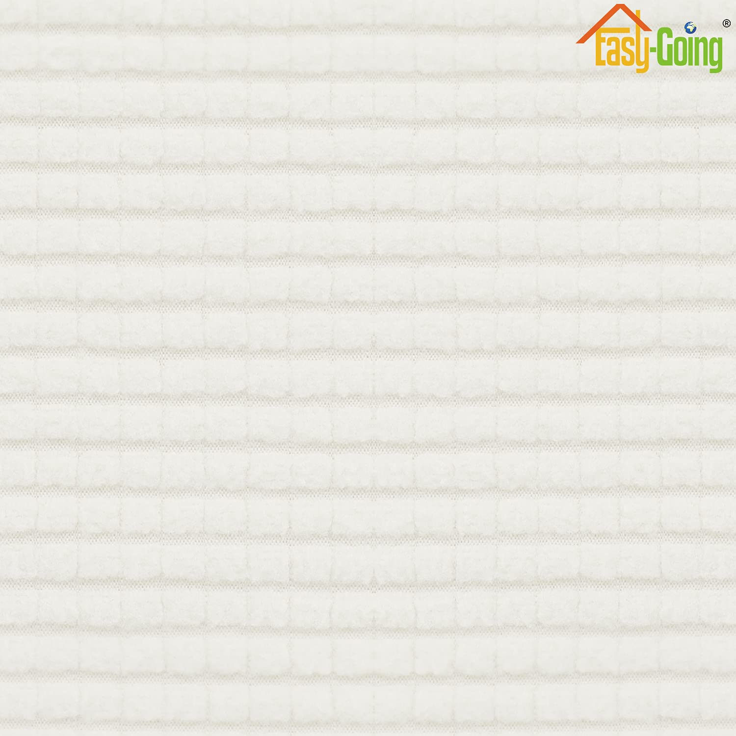 Easy-Going Stretch Square Ottoman Cover Folding Storage Stool Furniture Protector Soft Rectangle Slipcover With Elastic Bottom (15X15X15Inch, Cream) X-Small