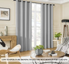 Rutterllow 100% Blackout 330 Gsm Curtains, Full Shade 84 Inches Long Complete Drapes For Living Room,Thermal Insulated Bedroom W