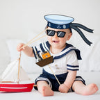 Kristin Paradise 25Pcs Nautical Photo Booth Props With Stick, Ahoy Boy Theme Selfie Props, Sailor Birthday Party Supplies, Cruis