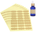 Wisdompro Fancy Shape Kraft Label Stickers, Self Adhesive Gift Tag Stickers Blank Writable Labels For Essential Oil Bottles, Jar