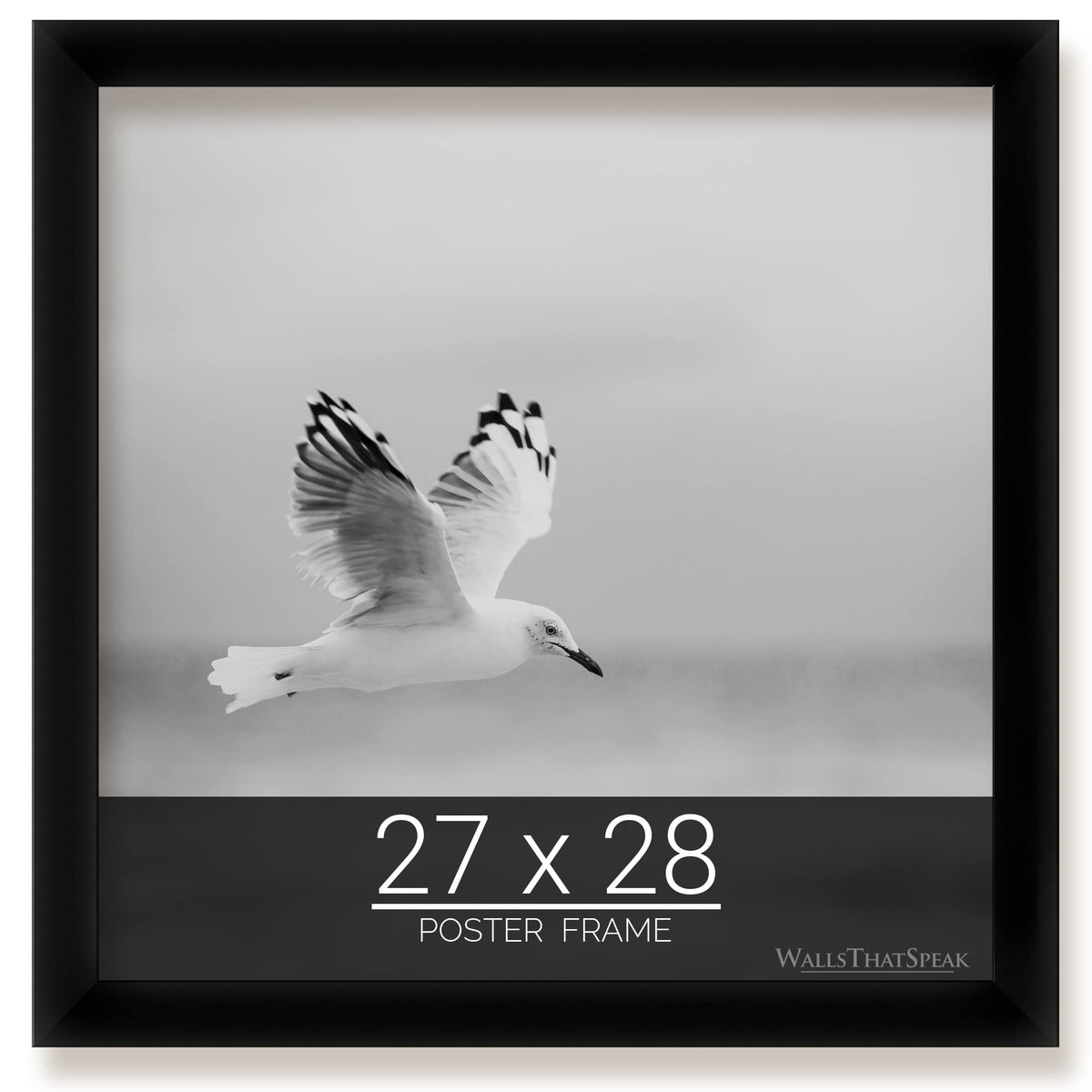 wallsthatspeak 27x28 Black Picture Frame for Puzzles Posters Photos or Artwork