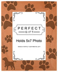 Gifts For All By Rachel Olevia Dog Lover Gift Beagle Silhouette Paw Prints Natural Wood Engraved 5x7 Portrait Picture Frame Wood