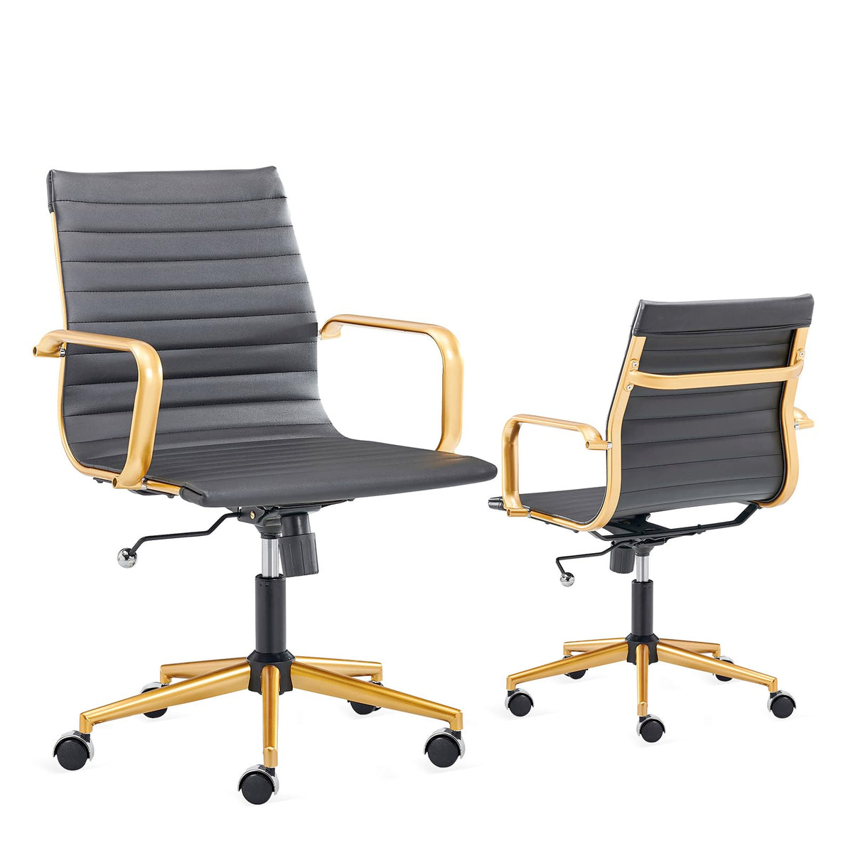 Luxmod Ergonomic Desk Chair, Computer Chairs With Armrests And Wheels, Heavy-Duty Wide Seat For Home Office, Comfortable 22.83In