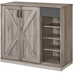 Acme Toski 2-Door Wooden Cabinet With 1 Drawer In Rustic Gray Oak