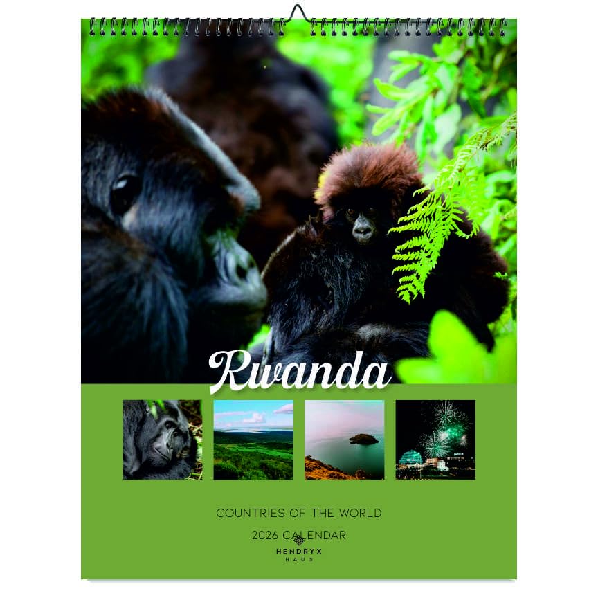 Rwanda 2026 Wall Calendar - Scenic Photography, 12-Month Planner, 14.5x18.25 Inches, January to December - Holiday Gift Idea