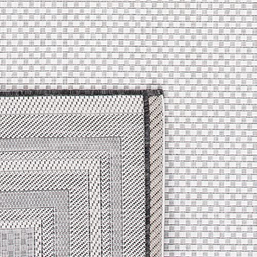 Safavieh Courtyard Collection 4' X 5'7' Ivory / Black Cy8475 Indoor/ Outdoor Waterproof Easy Cleaning Patio Backyard Mudroom Ac