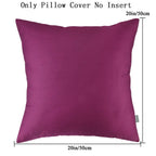 Thmyo 4-Pack 100% Cotton Comfortable Solid Decorative Throw Pillow Case, Square Cushion Cover Pillowcase Sublimation Blank Pillow Covers Diy Throw Pillowcase(20X20 Inch/ 50X50Cm,Dark Reddish Purple)