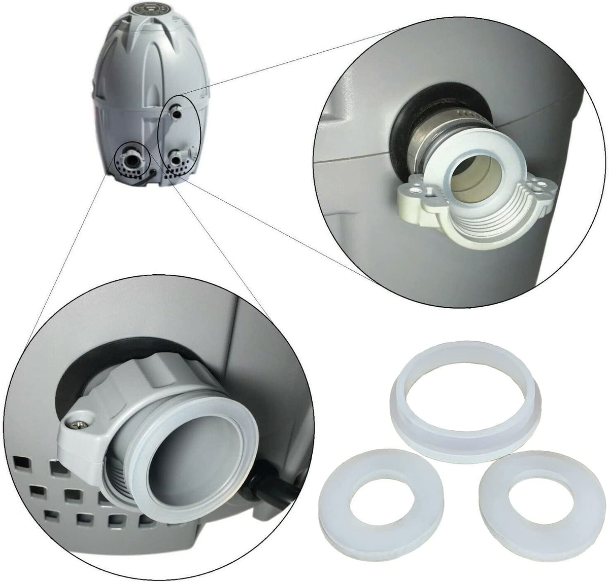 Ymhyjy Connector Seals Gaskets Washers Fits For Coleman Lay-Z-Spa, 1A And 2B/C