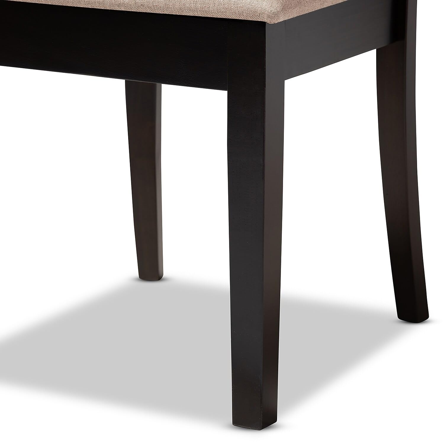 Baxton Studio Minette Modern and Contemporary Sand Fabric Upholstered Espresso Brown Finished Wood Dining Chair