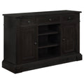 Coaster Home Furnishings Phelps 2-Door Rectangular Antique Noir Server, 39" H x 58" W x 18" D, Brown, 121235